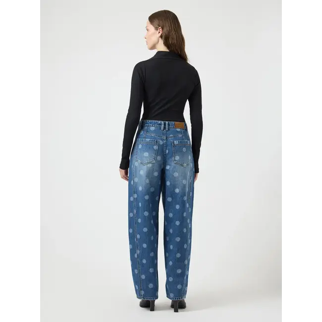 YAS barrel jeans met stippen