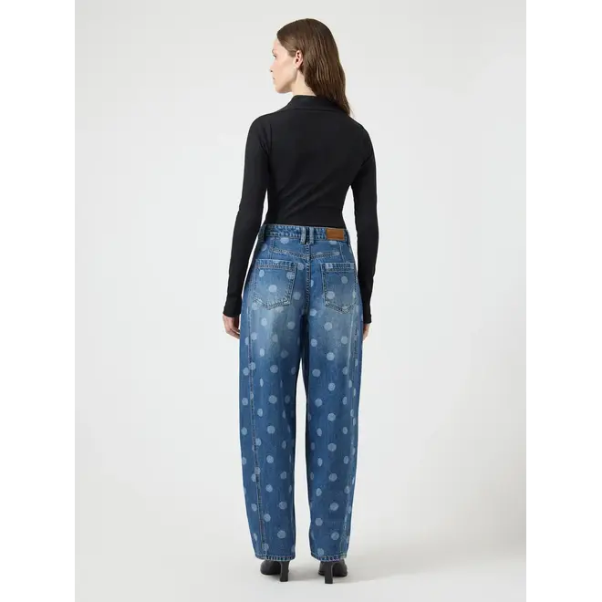 barrel jeans met stippen