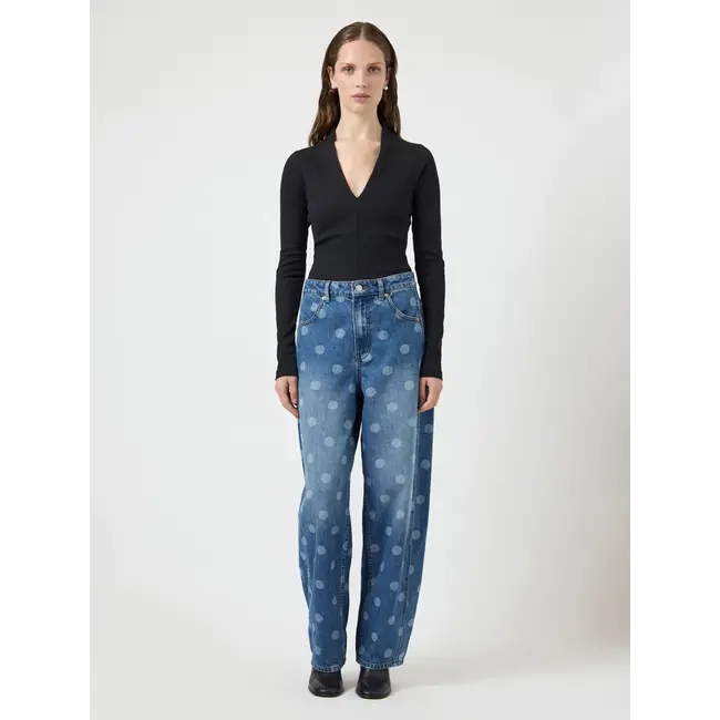 YAS barrel jeans met stippen