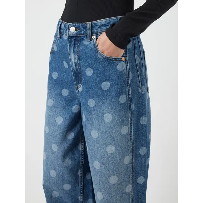 YAS barrel jeans met stippen