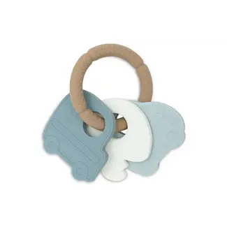 silicone teething ring keychain on the go