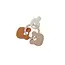 silicone teething ring keychain teddy bear