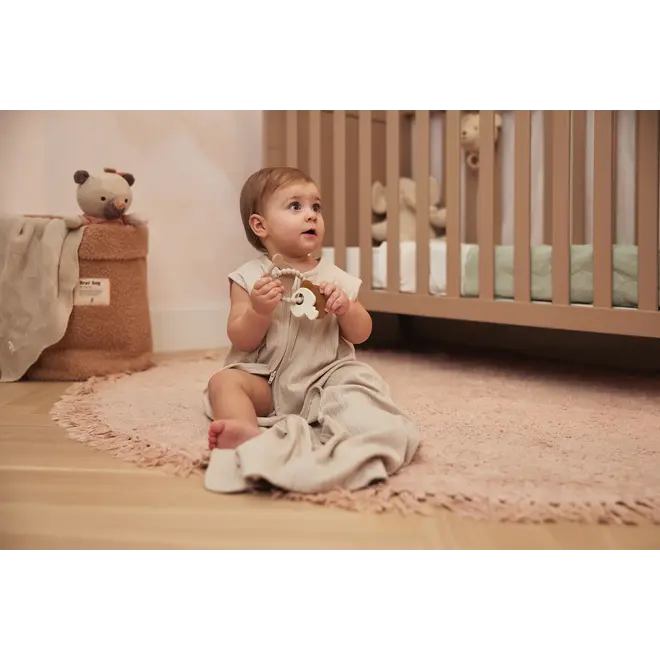 silicone teething ring keychain teddy bear