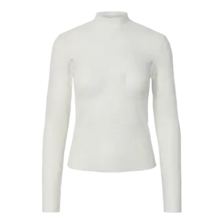 PIECES kanten mesh top off shite
