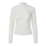 PIECES kanten mesh top off white