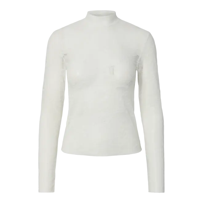 kanten mesh top off white