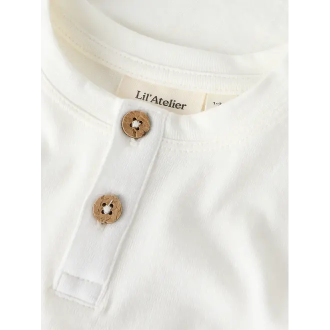 body met knoopjes off white