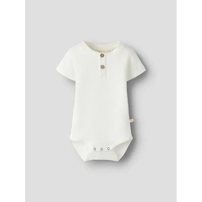 body met knoopjes off white