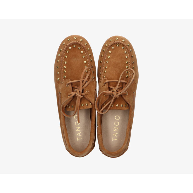 loafers met studs camel