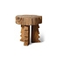 HK Living carved wooden stool