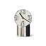 HK Living ceramic clock, chrome