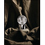 HK Living ceramic clock, chrome