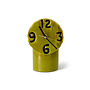 retro ceramic clock, olive