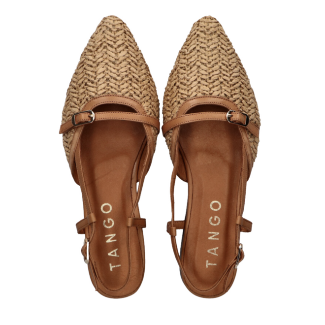 slingback cognac