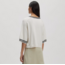 Knit shirt met zwarte strepen