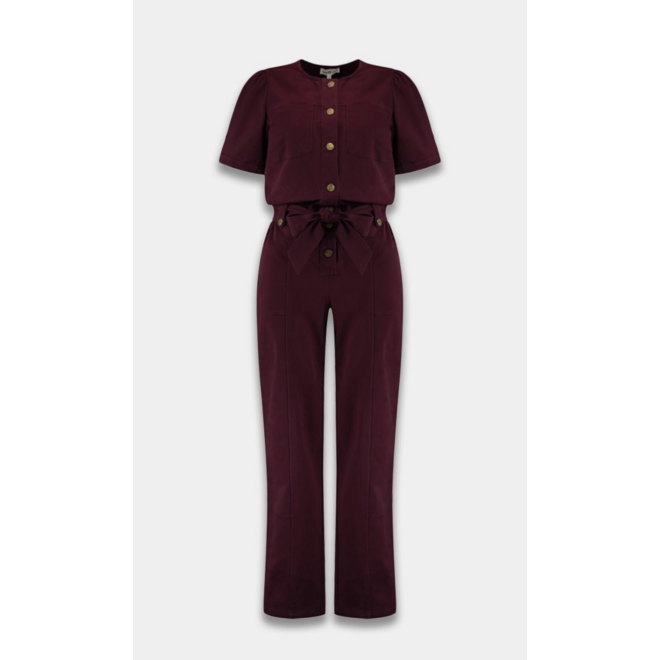Jumpsuit met pofmouwen