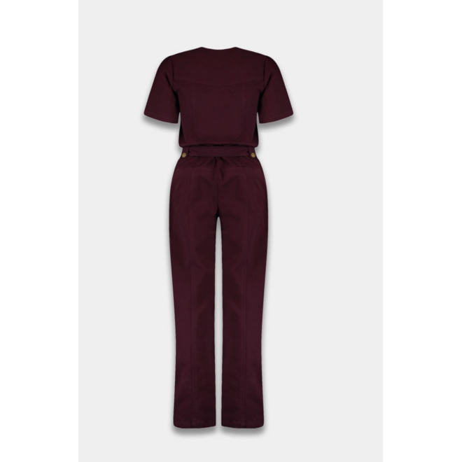 Jumpsuit met pofmouwen