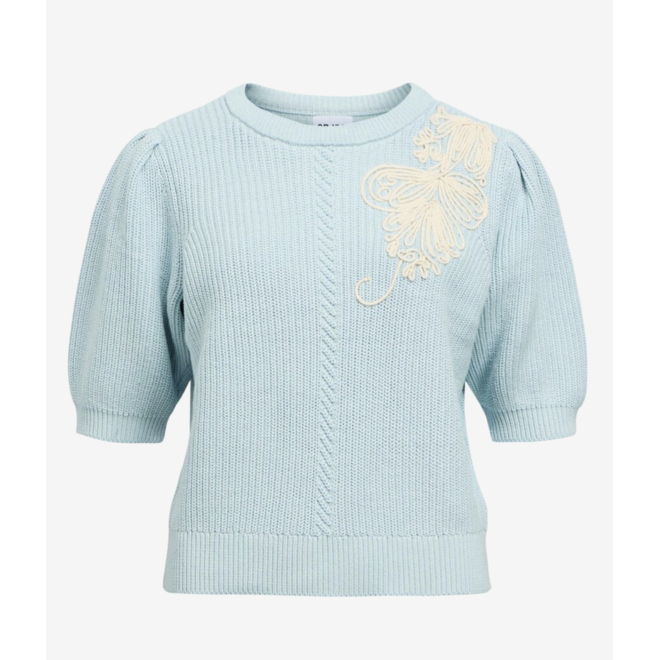 Knit pullover met bloem