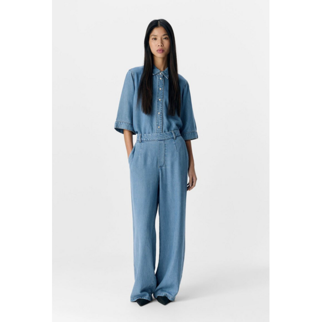 Object Wijde pantalon lichtblauw
