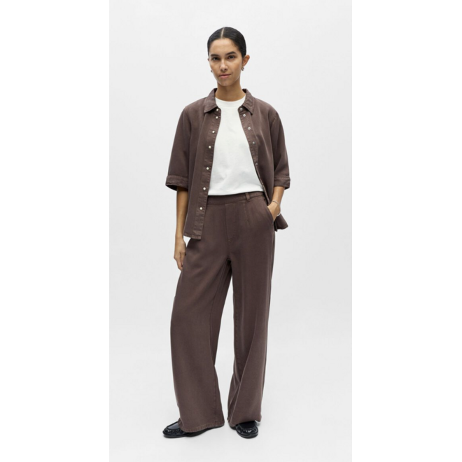 Wijde pantalon bruin