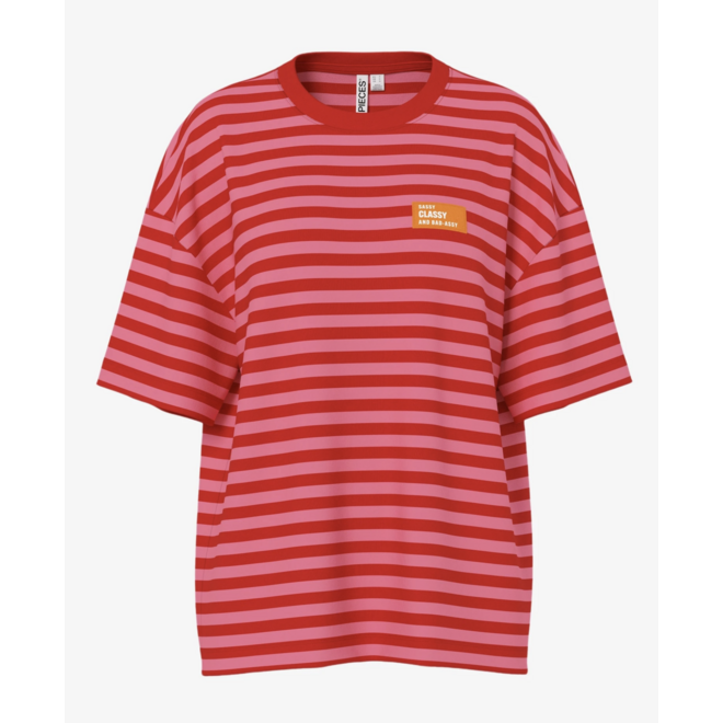 Oversize t-shirt gestreept