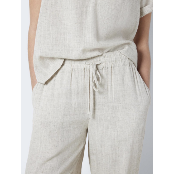 Wijde linnen broek