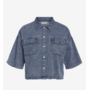 jeansblouse korte mouwen