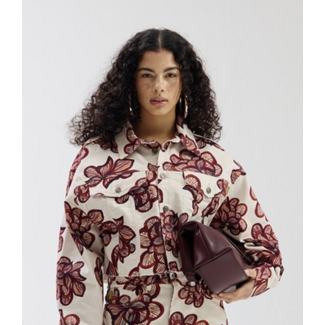 Harper&Yve jeans jas met bloemenprint