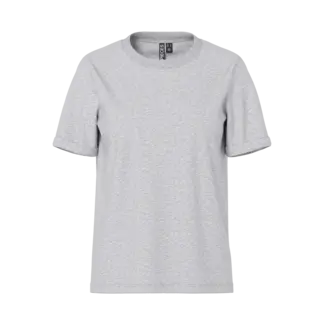 PIECES basic top light grey melange