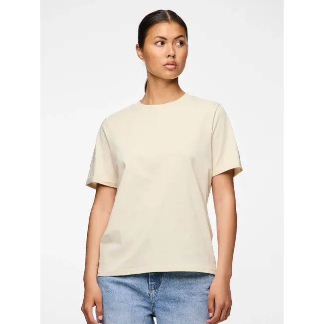 PIECES basic top beige