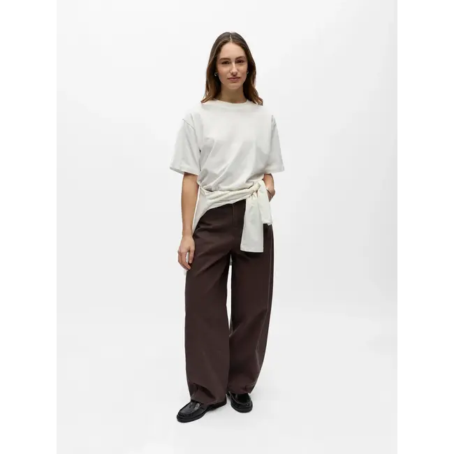 Object super barrel jeans donkerbruin