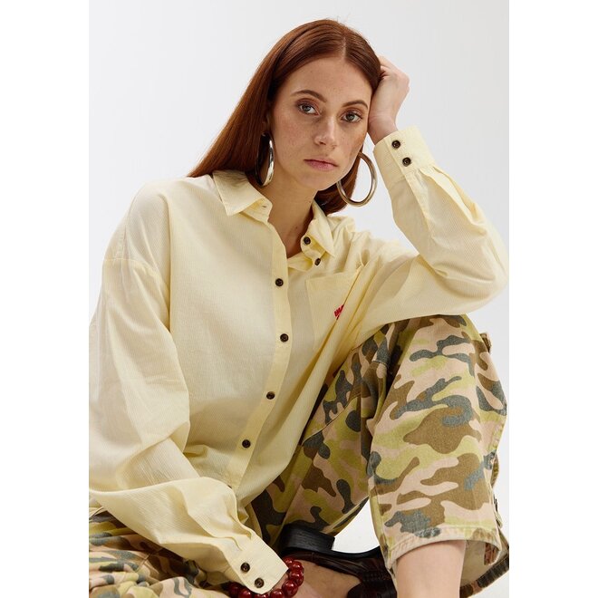 gestreepte blouse geel