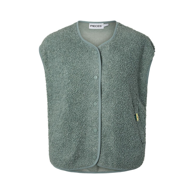 teddy vest mintgroen