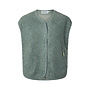 teddy vest mintgroen