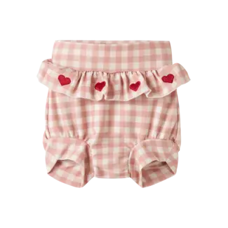 Lil' Atelier zwembroekje met geborduurde hartjes