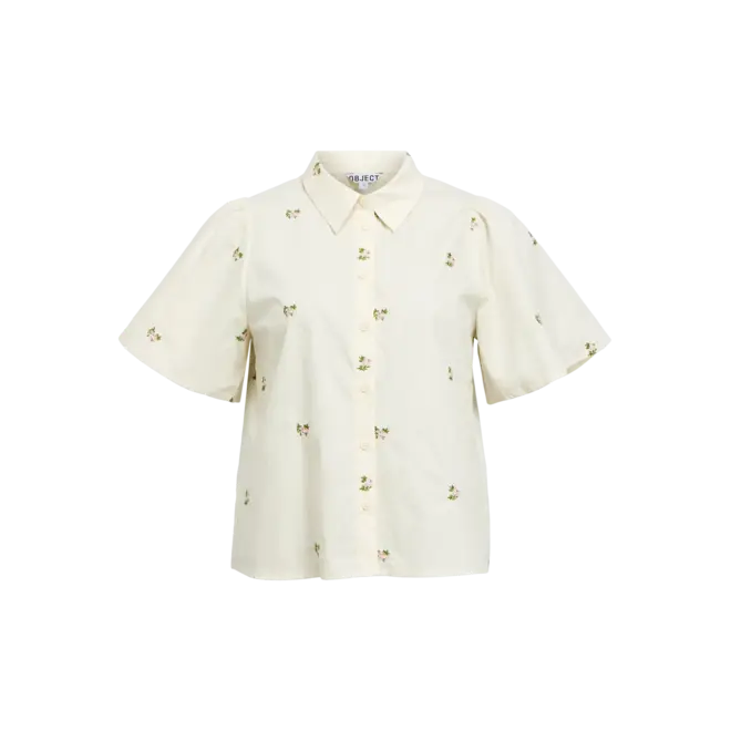 blouse met geborduurde bloemen