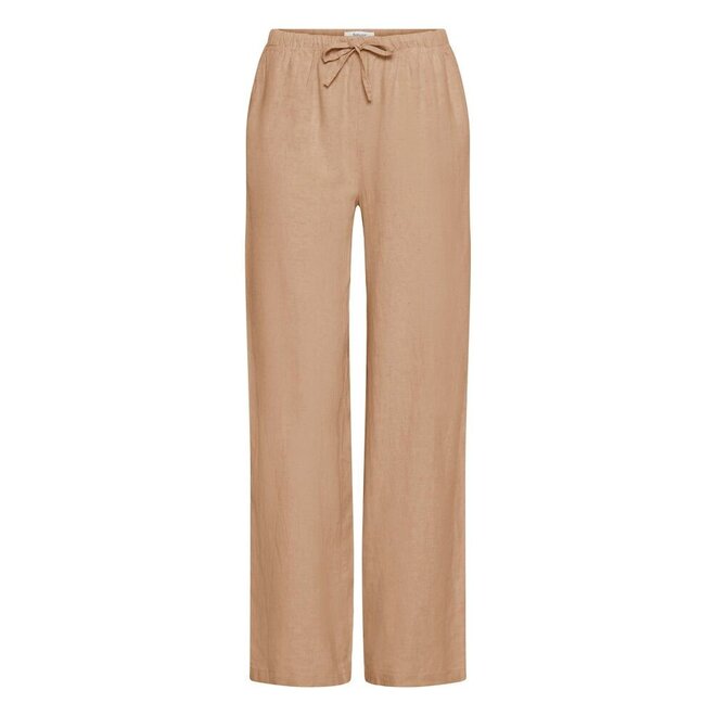 linnenmix pantalon met koord