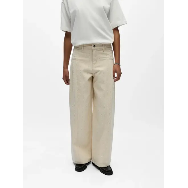 highwaist jeans met structuur