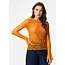 PIECES kanten top burned orange