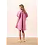 FRNCH jurk roze met subtiele streep