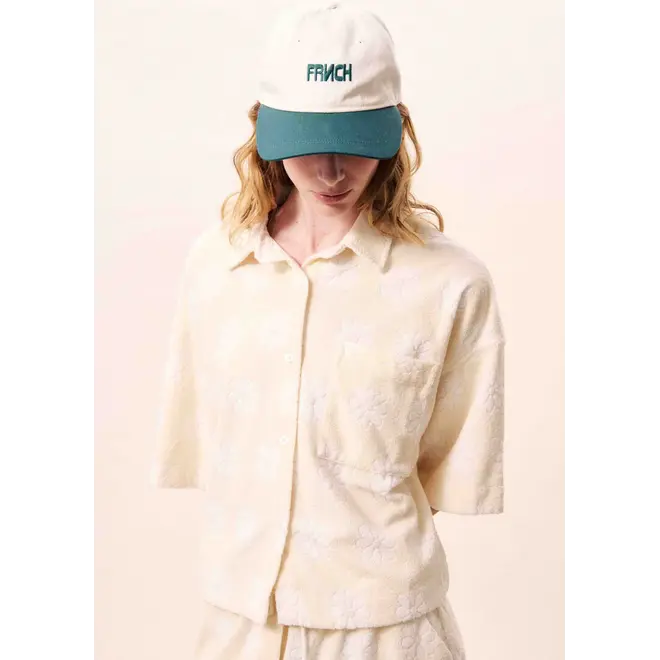 badstof blouse met print