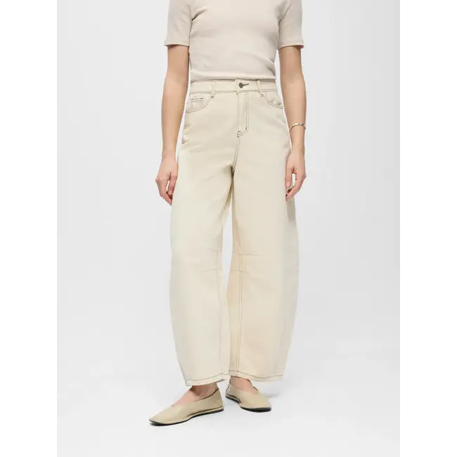 Object barrel jeans met contrast naden