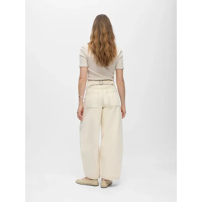 Object barrel jeans met contrast naden