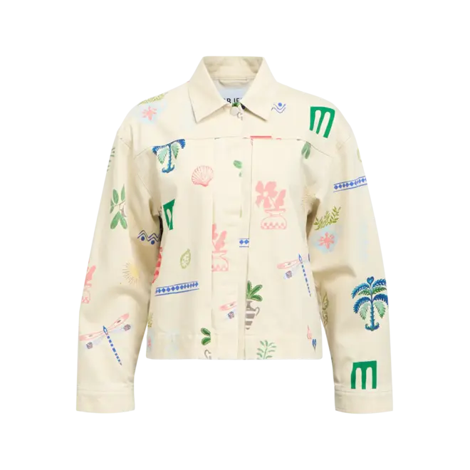 denim jacket met print