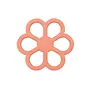 teething ring silicone flower, coral rose