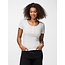 PIECES aansluitende top met drukker details