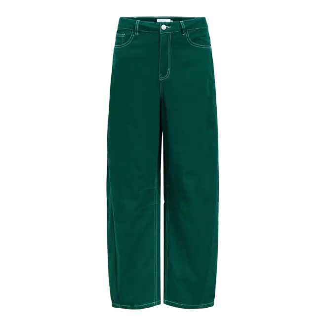 barrel jeans met taillebandje groen