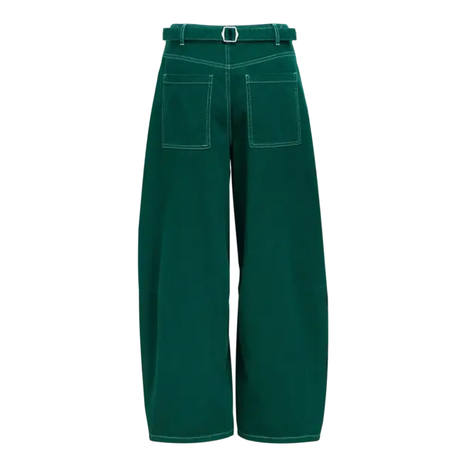 barrel jeans met taillebandje groen