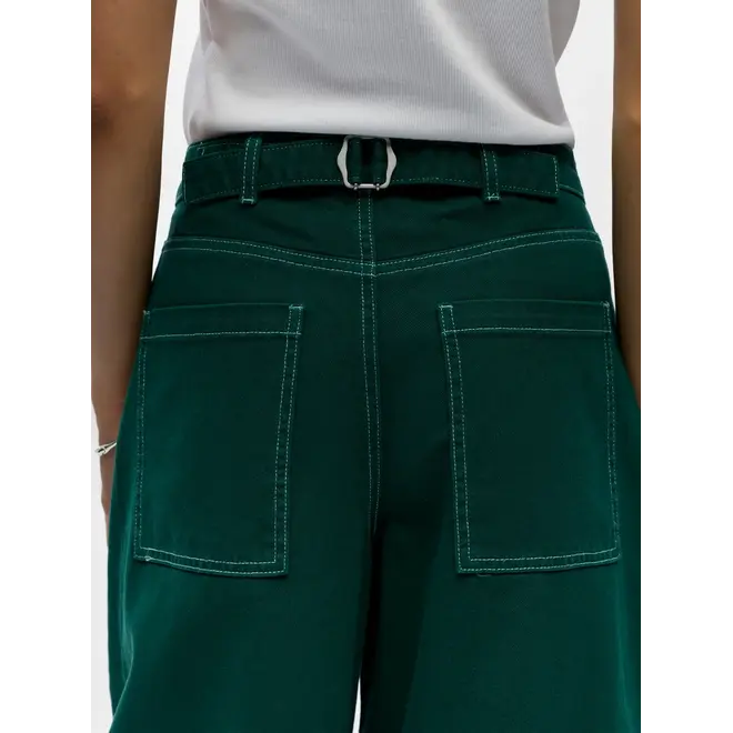 barrel jeans met taillebandje groen