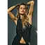 Noisy may waistcoat linnenmix zwart
